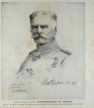 1917 - alter Druck - Zu unseren Erfolgen in Rumänien: Generalfeldmarschall von Mackensen
